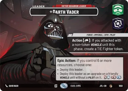Darth Vader — Victor Squadron Leader, Jump to Lightspeed #1002