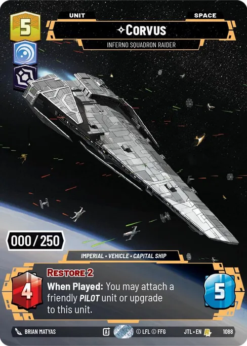 Corvus — Inferno Squadron Raider, Jump to Lightspeed #1088