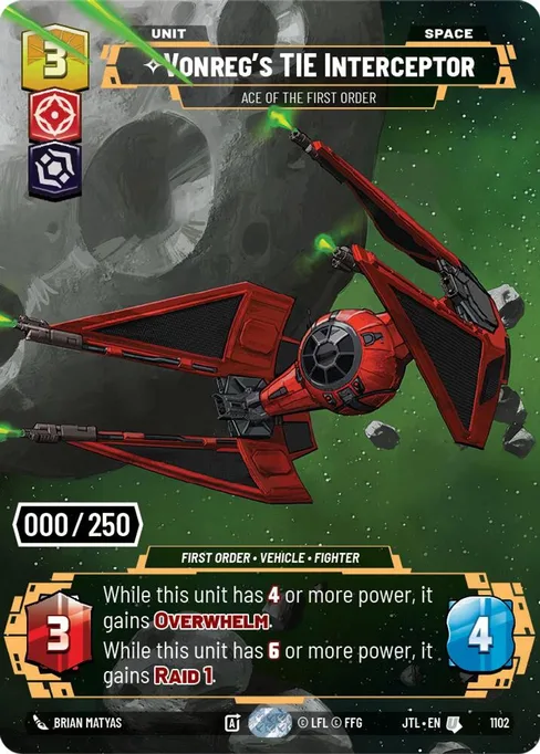 Vonreg's TIE Interceptor — Ace of the First Order, Jump to Lightspeed #1102