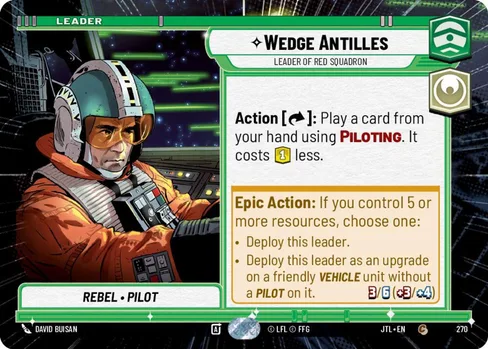 Wedge Antilles — Leader of Red Squadron, Jump to Lightspeed #270