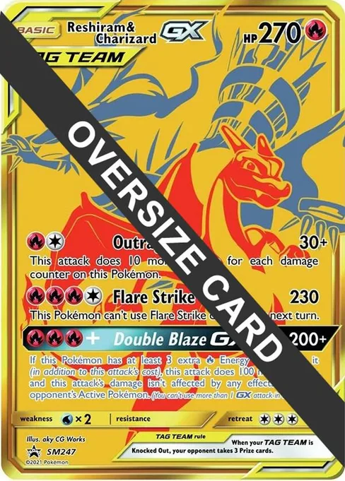 Reshiram & Charizard GX, Jumbo Cards #SM247
