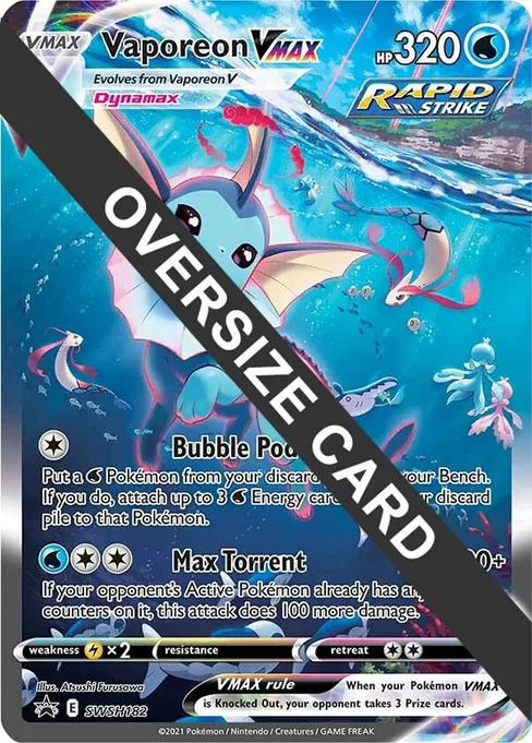 Vaporeon VMAX, Jumbo Cards #SWSH182