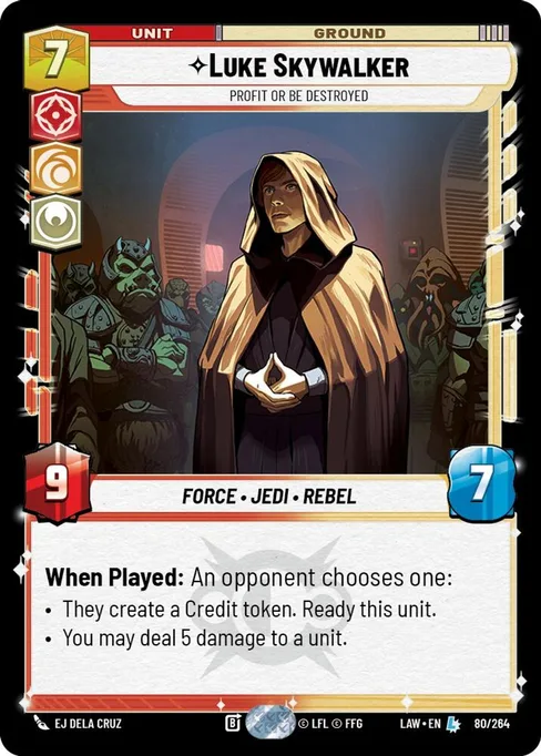 Luke Skywalker — Profit or be Destroyed, A Lawless Time #080