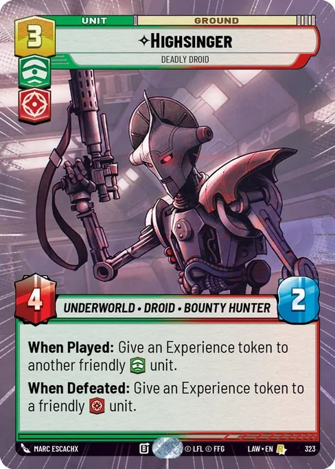 Highsinger — Deadly Droid, A Lawless Time #323