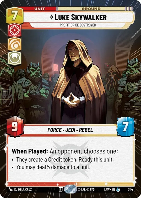 Luke Skywalker — Profit or be Destroyed, A Lawless Time #344