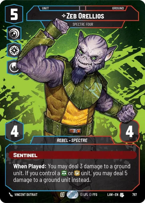 Zeb Orellios — Spectre Four, A Lawless Time #797