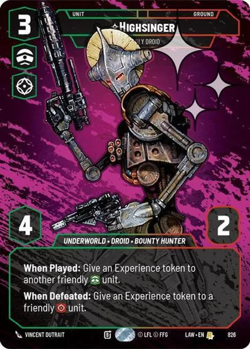 Highsinger — Deadly Droid, A Lawless Time #826