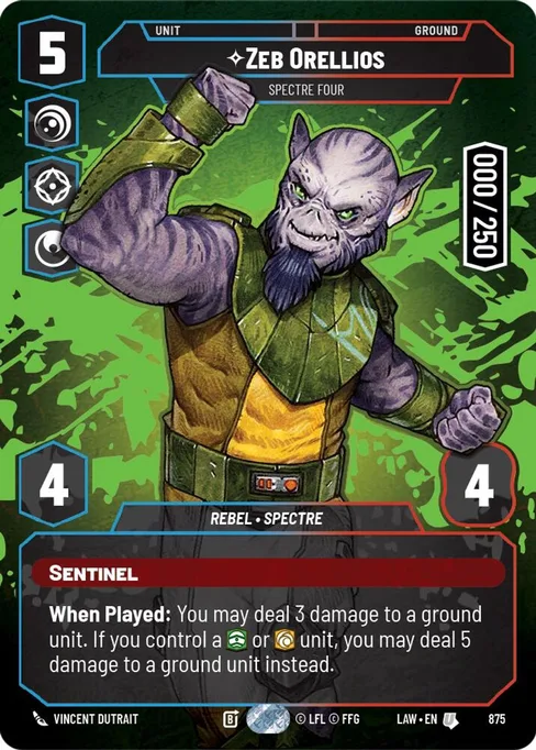 Zeb Orellios — Spectre Four, A Lawless Time #875