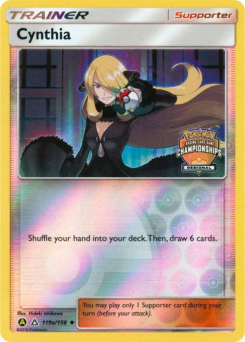 Cynthia, League & Championship Cards #119a