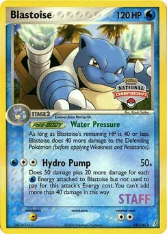 Blastoise, League & Championship Cards (National Championships, Staff)