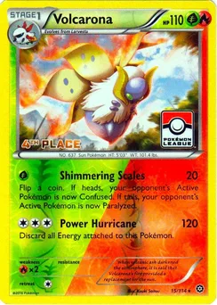 Volcarona, League & Championship Cards (Pokemon League, 4th Place)