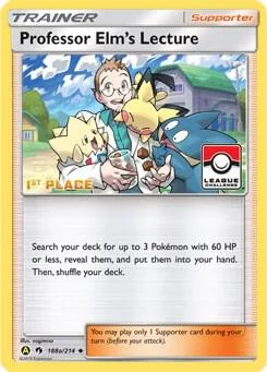 Professor Elm's Lecture, League & Championship Cards #188a