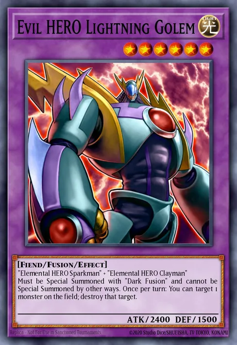 Evil HERO Lightning Golem, Legendary Collection 2: The Duel Academy Years Mega Pack #LCGX-EN068
