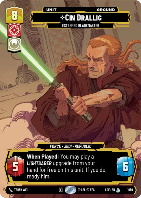 Cin Drallig — Esteemed Blademaster, Legends of the Force #1059