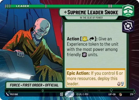Supreme Leader Snoke — In the Seat of Power, Legends of the Force #270