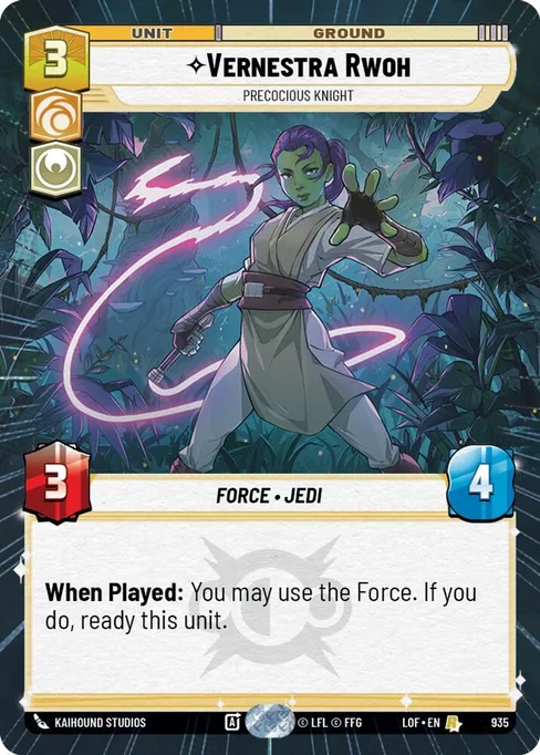 Vernestra Rwoh — Precocious Knight, Legends of the Force #935