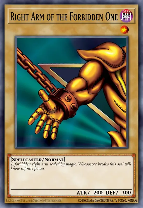 Right Arm of the Forbidden One, Legend of Blue Eyes White Dragon #LOB-122