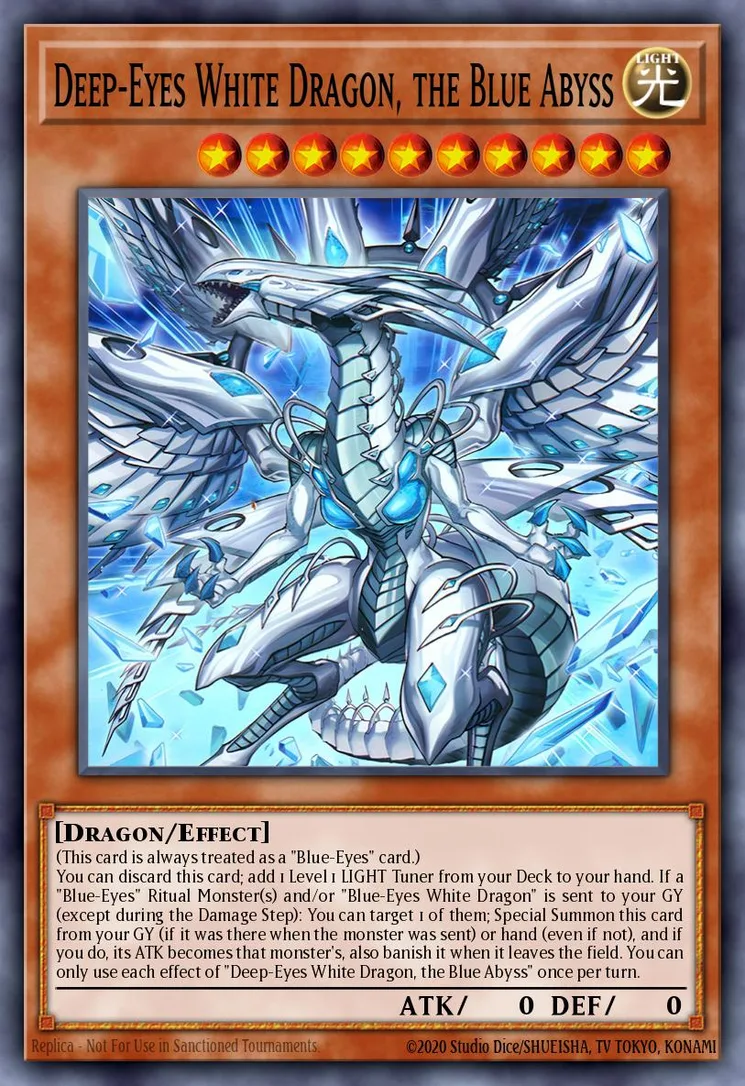 Deep-Eyes White Dragon, the Blue Abyss
