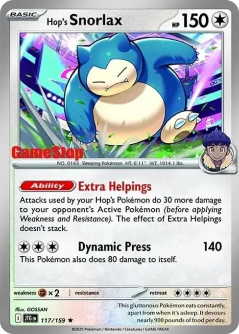 Hop's Snorlax, Miscellaneous Cards & Products #117