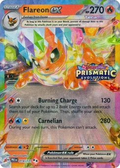 Flareon ex, Prismatic Evolutions Stamp