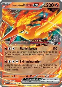 Team Rocket's Moltres ex, Destined Rivals Stamp