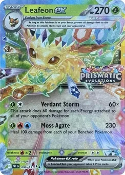 Leafeon ex, Prismatic Evolutions Stamp