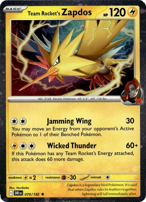 Team Rocket's Zapdos, Miscellaneous Cards & Products #70