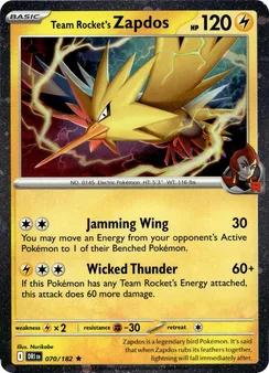 Team Rocket's Zapdos, Cosmos Holo