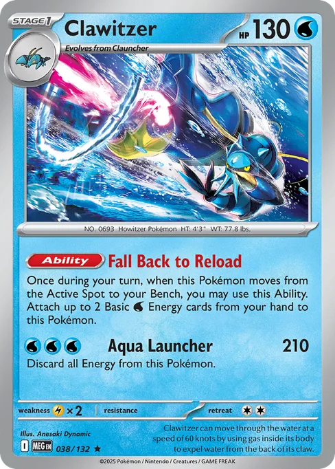 Clawitzer, Mega Evolution #38