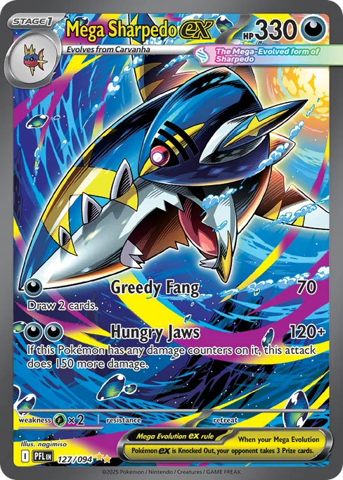 Mega Sharpedo ex, Phantasmal Flames #127