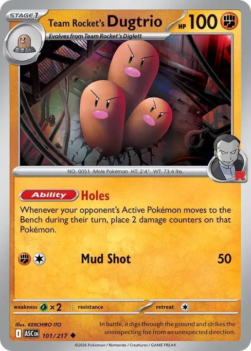 Team Rocket's Dugtrio, Ascended Heroes #101
