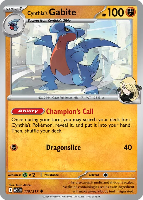 Cynthia's Gabite, Ascended Heroes #110