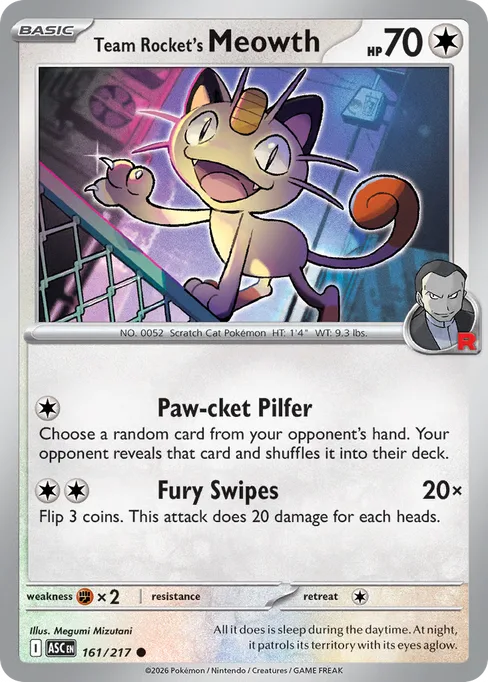 Team Rocket's Meowth, Ascended Heroes #161