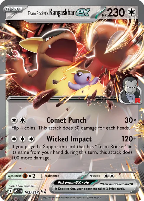 Team Rocket's Kangaskhan ex, Ascended Heroes #162