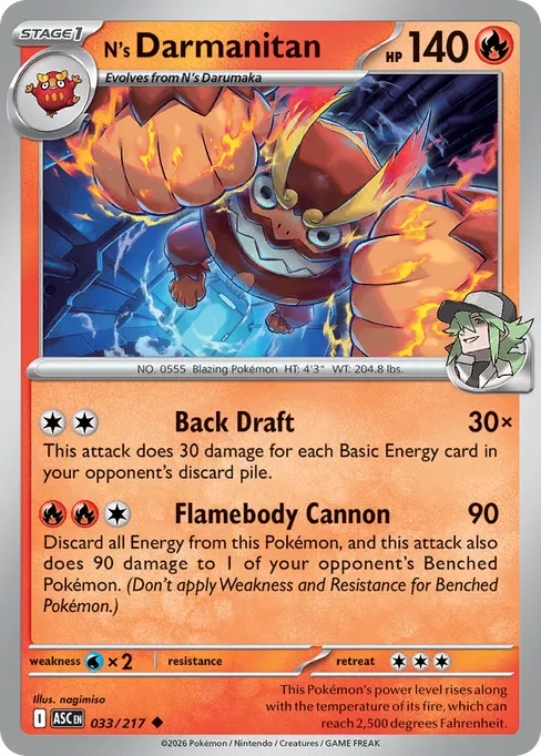 N's Darmanitan, Ascended Heroes #33