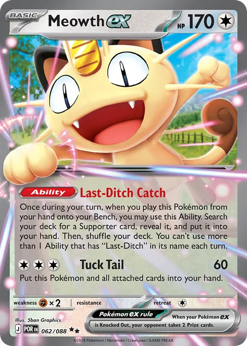 Meowth ex, Perfect Order #62