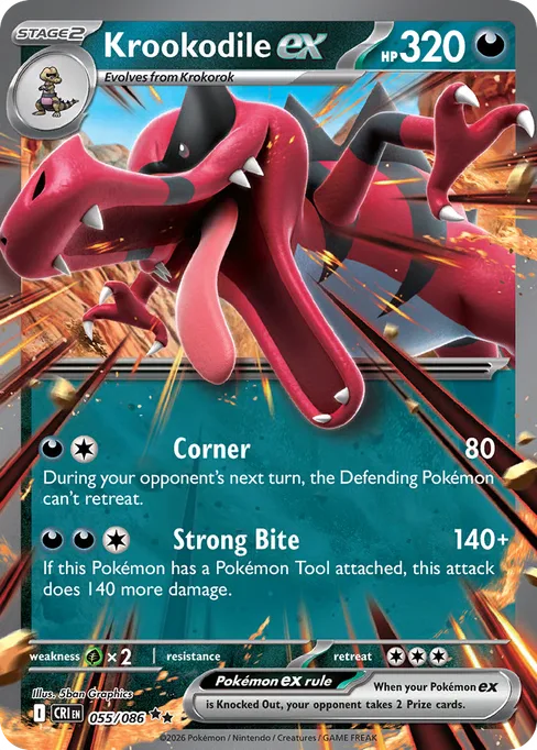 Krookodile ex, Chaos Rising #55