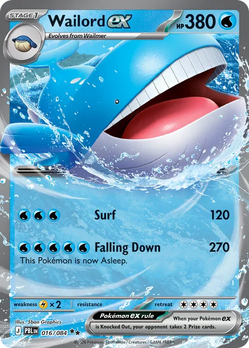 Wailord ex, Pitch Black #16