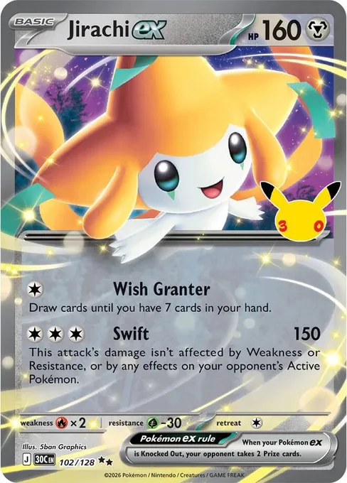 Jirachi ex, 30th Celebration #102