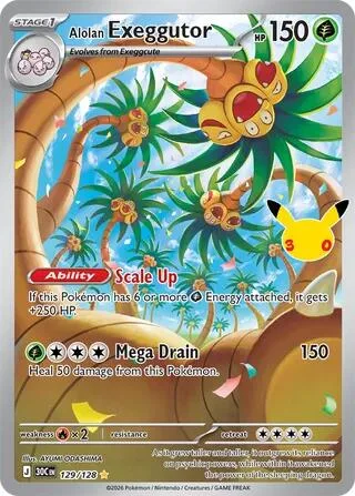 Alolan Exeggutor, 30th Celebration #129