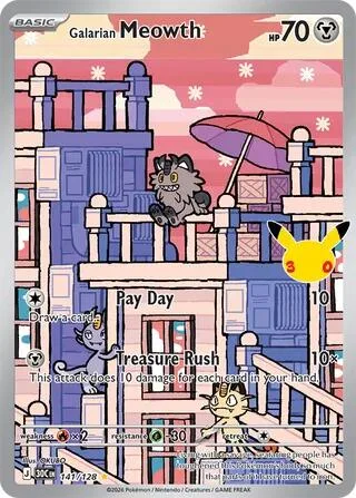 Galarian Meowth, 30th Celebration #141
