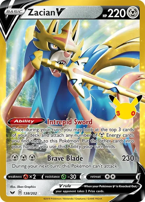 Zacian V, 30th Celebration: Classic Collection #138