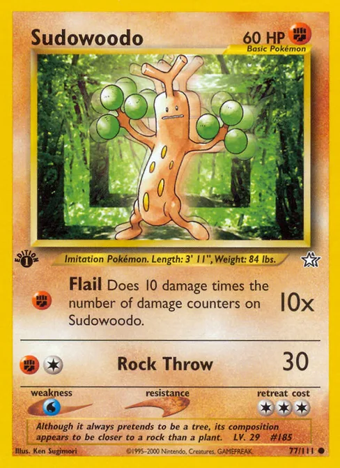 Sudowoodo, Neo Genesis #77