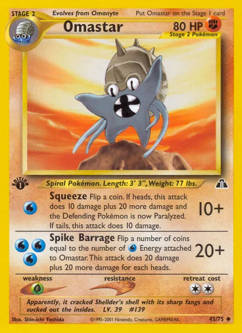 Omastar, Neo Discovery #43