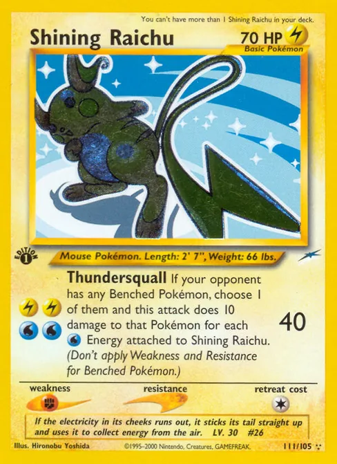 Shining Raichu, Neo Destiny #111