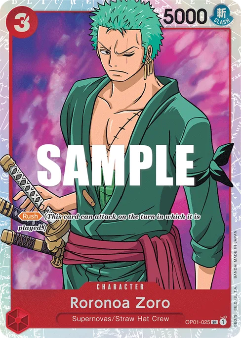 Roronoa Zoro, OP01-025, Base, English