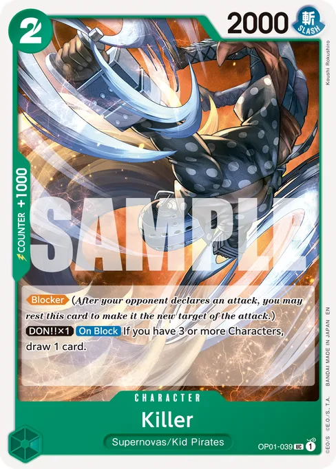 Killer, OP01-039, Reprint 1, English