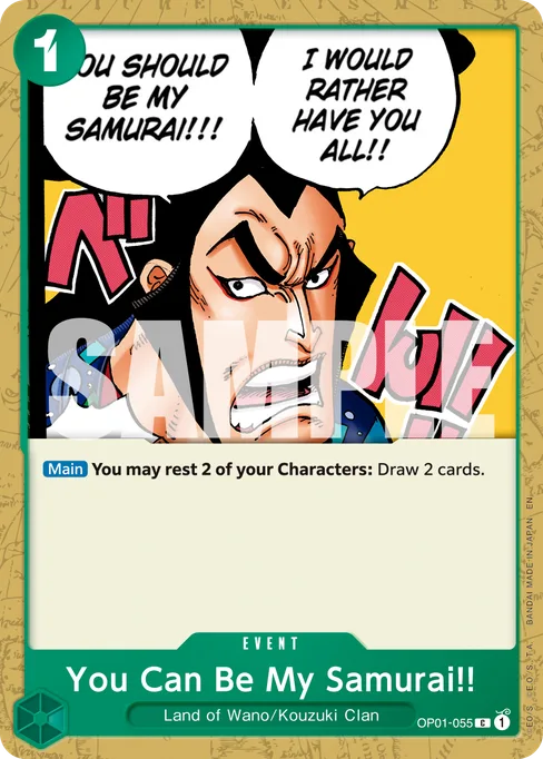 You Can Be My Samurai!!, OP01-055, Reprint 1, English