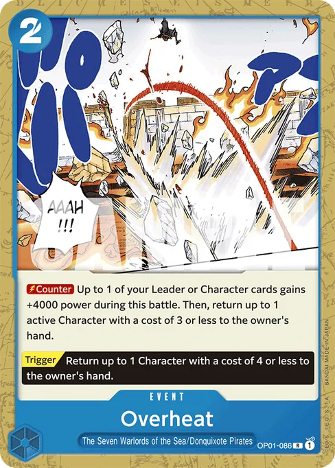Overheat, OP01-086, Reprint 1, English
