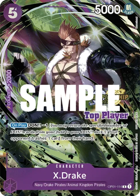 X.Drake, OP01-114, Parallel 1, English